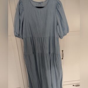 Old Navy Light Blue Midi Dress